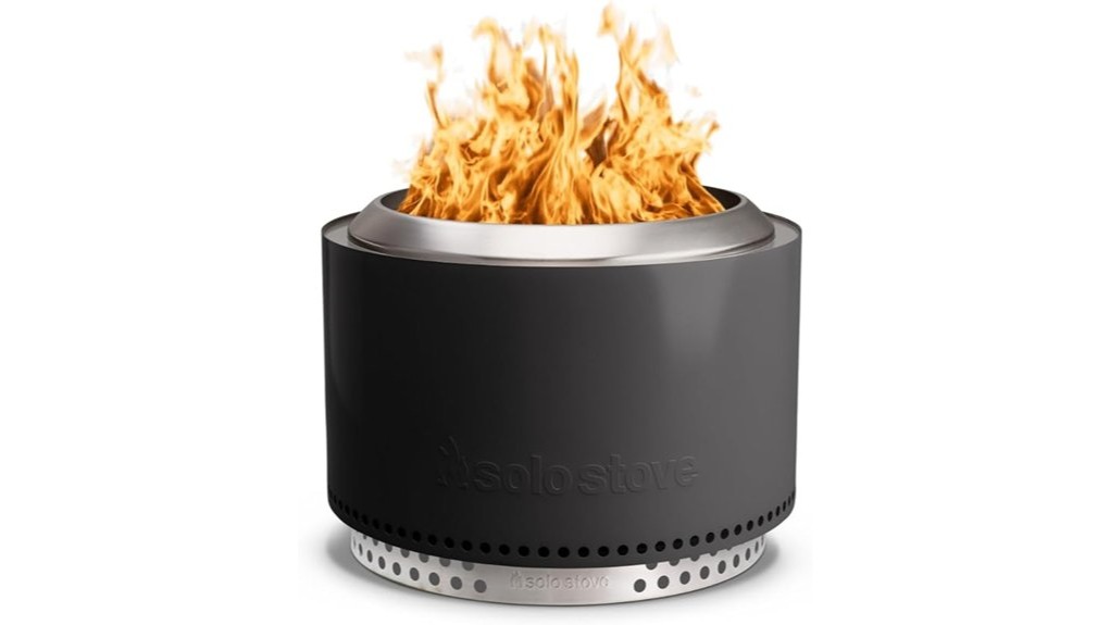 large efficient stainless firepit