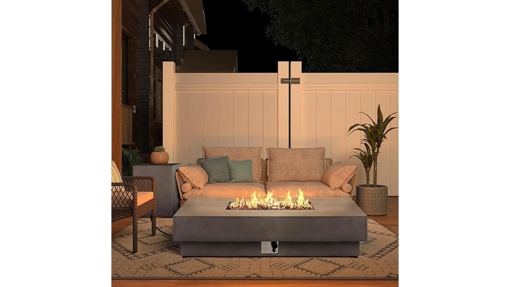 large propane fire table