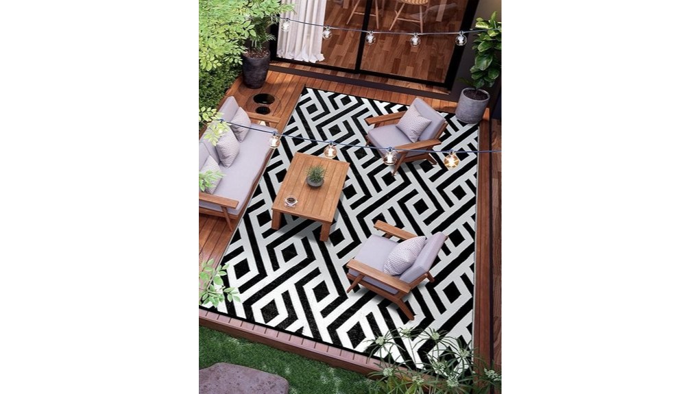 lightweight foldable patio rug