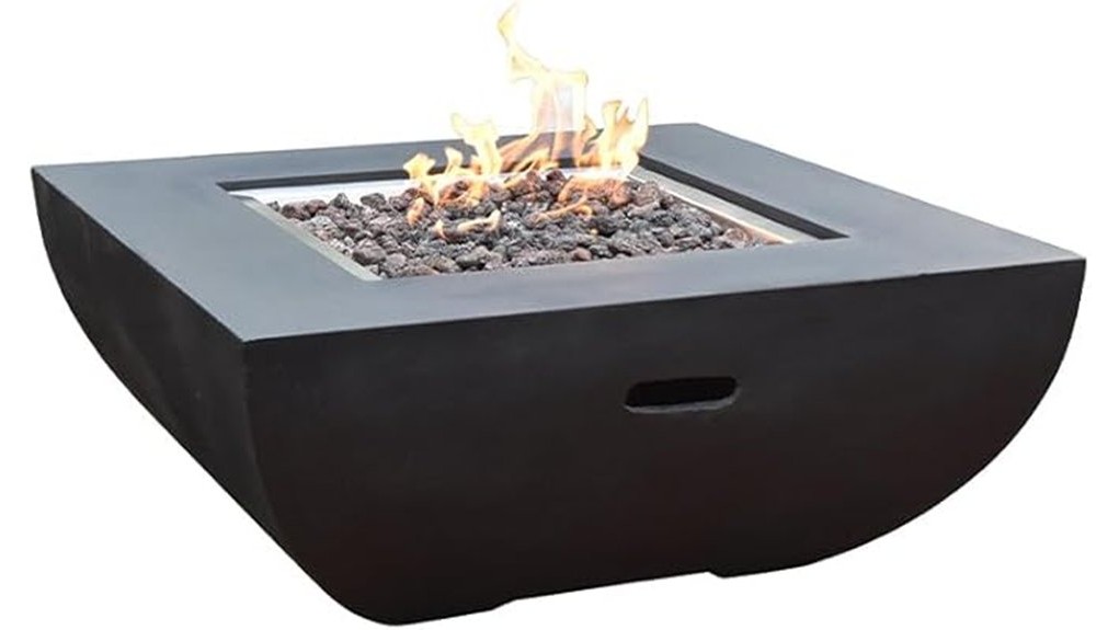 modeno aurora concrete gas firepit