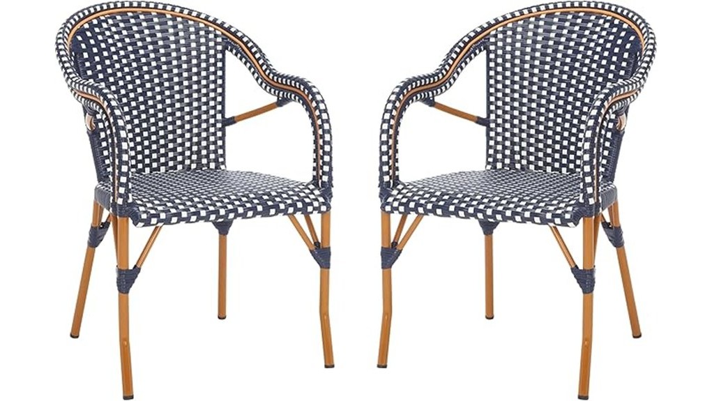 navy white 18 inch bistro chairs navy white 18 inch bistro chairs