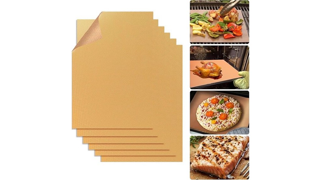 nonstick copper grill mats
