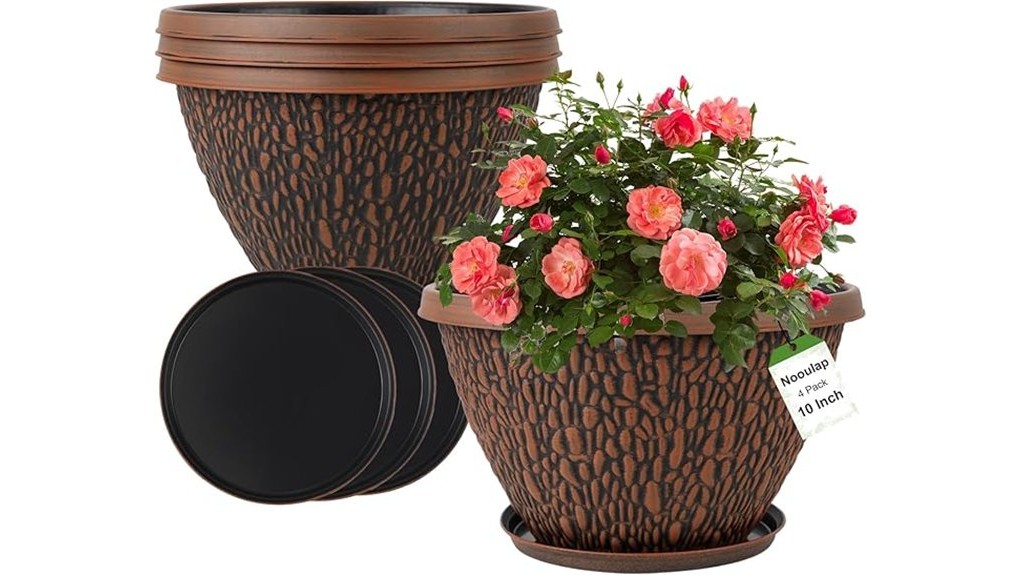 nooulap four pack outdoor pots