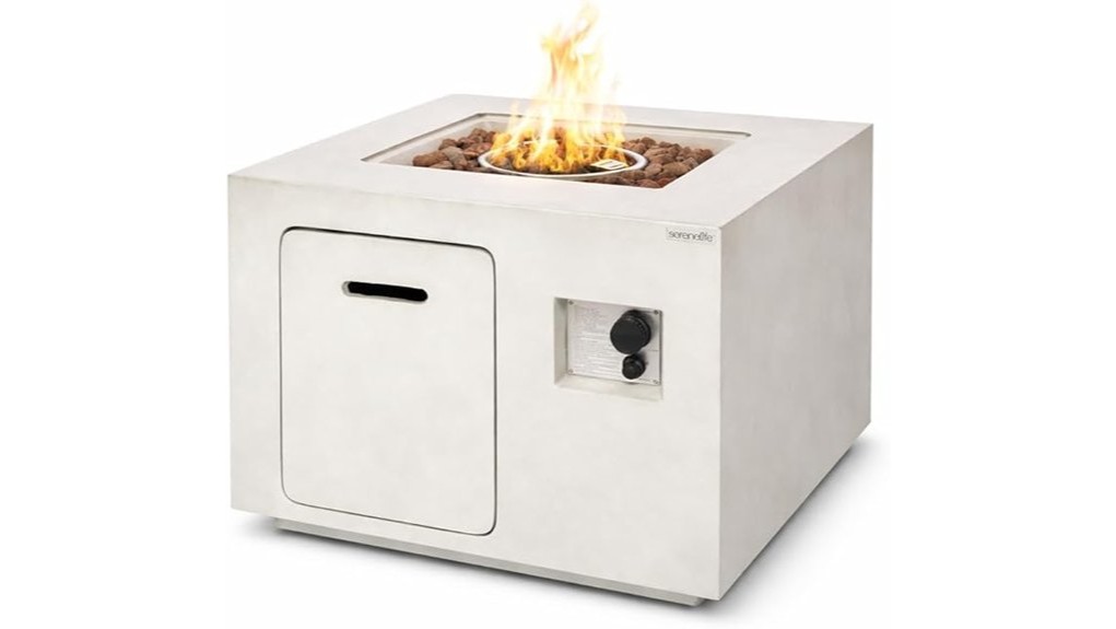 outdoor compact propane firepit table