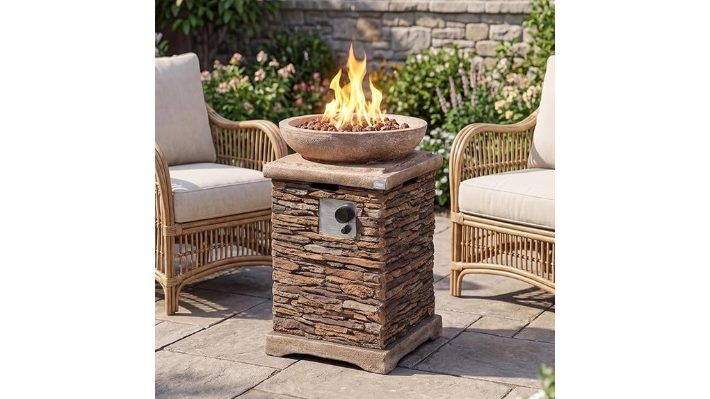 outdoor propane fire table
