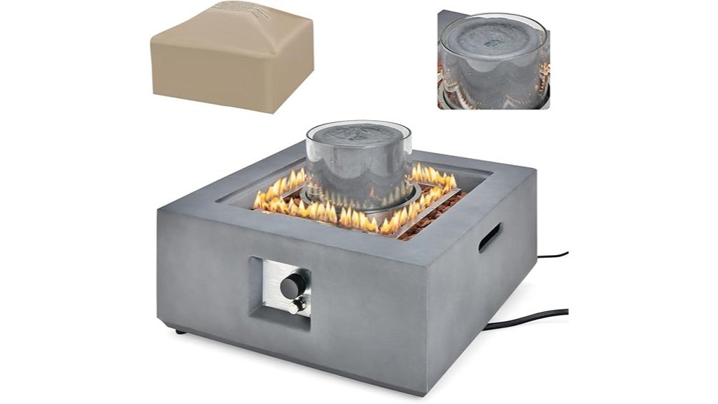 outdoor propane heated accent table