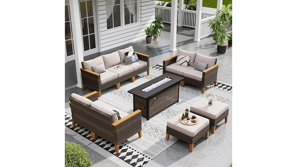 outdoor wicker dining set