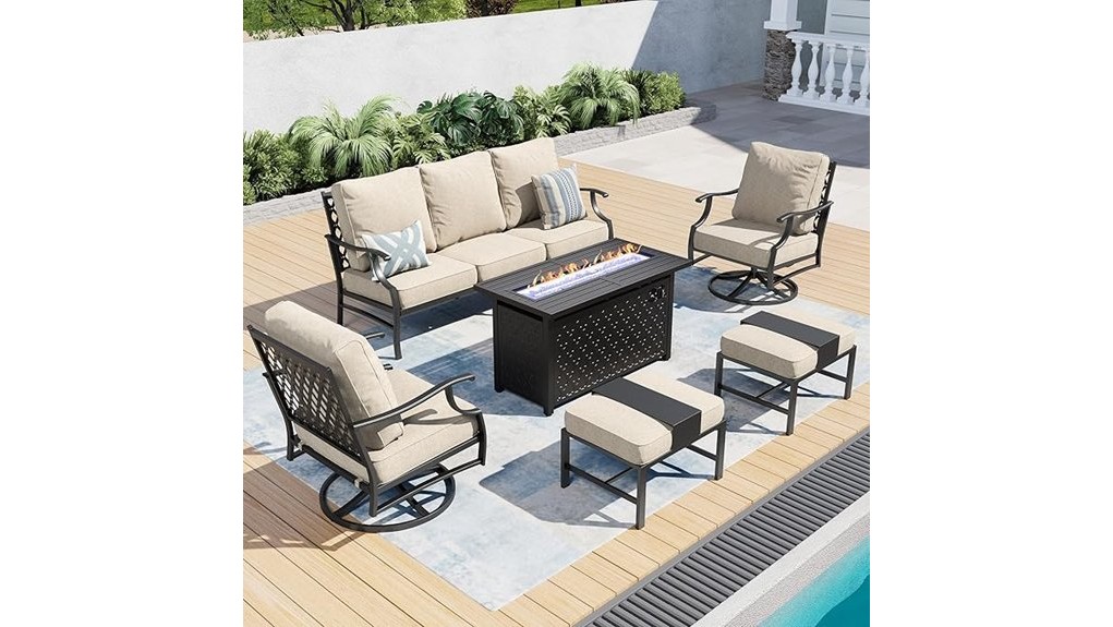 outdoor wicker seating set