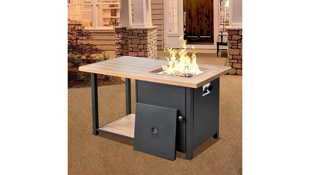 ovios 46 inch outdoor firepit table