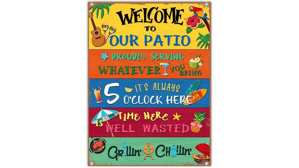 patio outdoor sign review