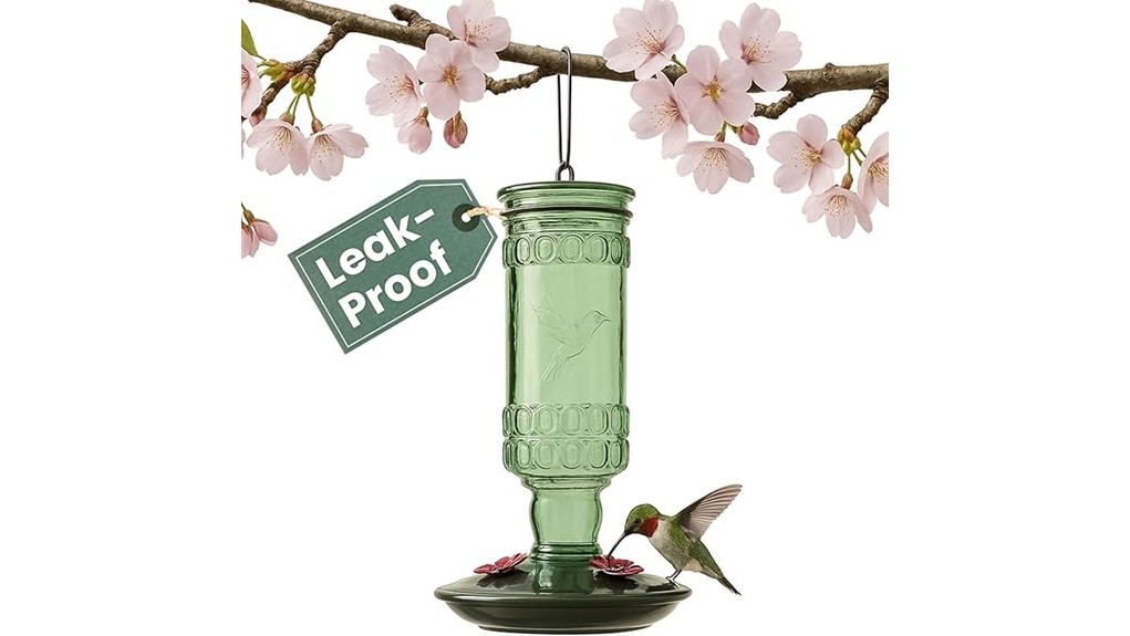 perky pet glass hummingbird feeder