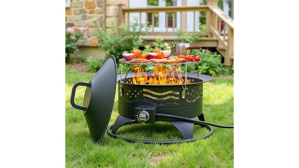 portable 24 inch propane firepit