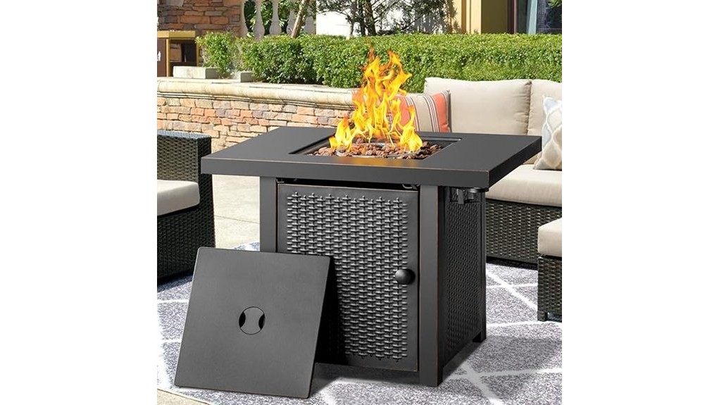 portable 32 inch propane firepit