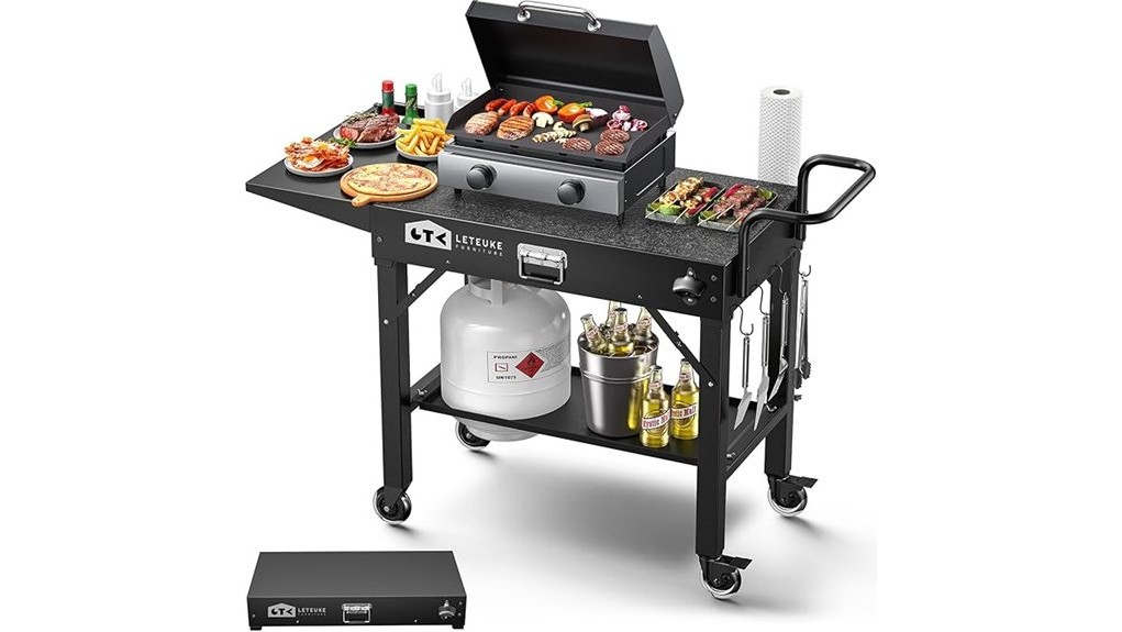 portable compatible griddle cart