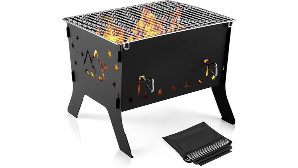 portable folding charcoal grill