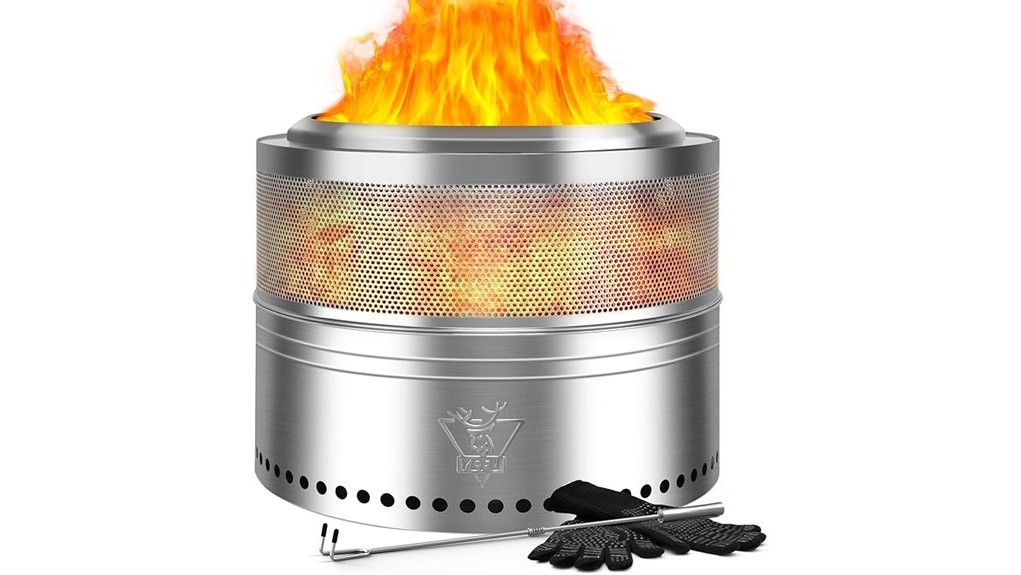 portable folding smokeless fireplace