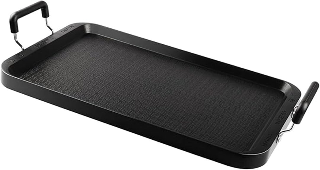 portable nonstick cast iron griddle