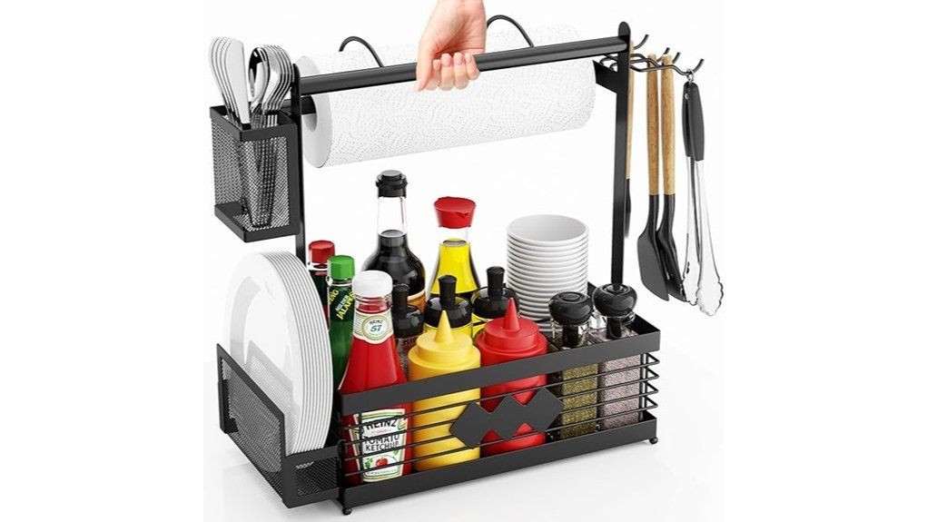 portable outdoor grilling accessory organizer