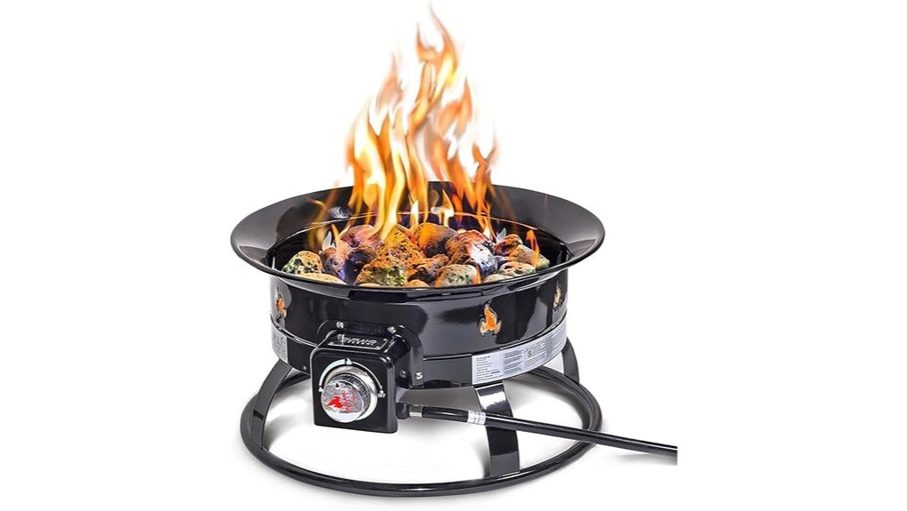 portable propane deluxe firepit