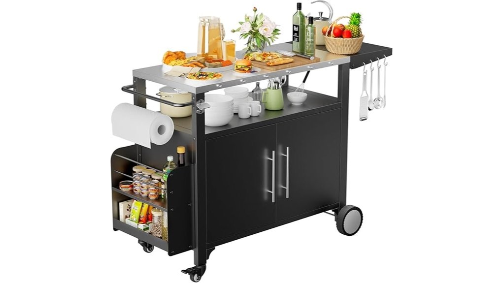 portable stainless steel grilling station