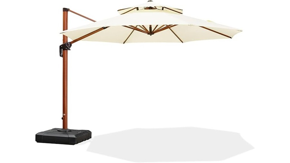 purple leaf cream umbrella