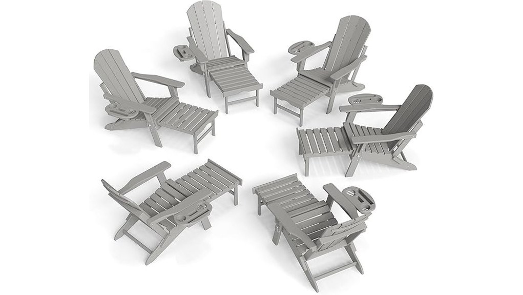 retractable ottoman adirondack chair