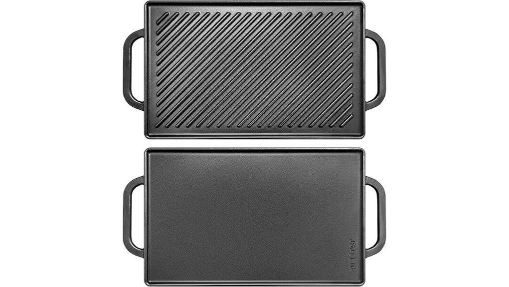 reversible cast iron grill griddle