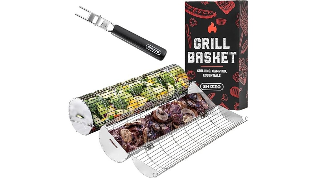 rolling grill basket opening redesign