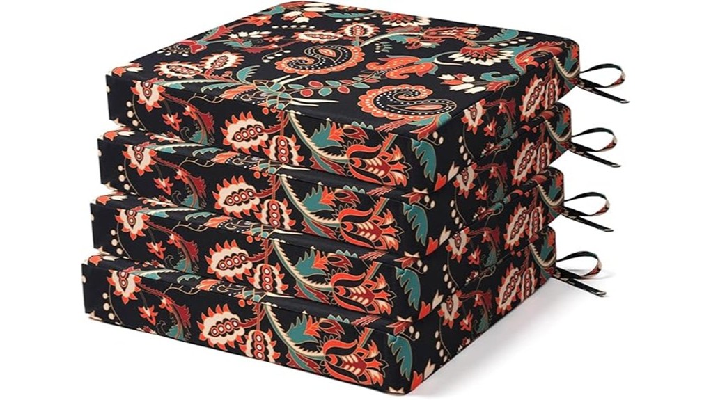 set of four outdoor cushions