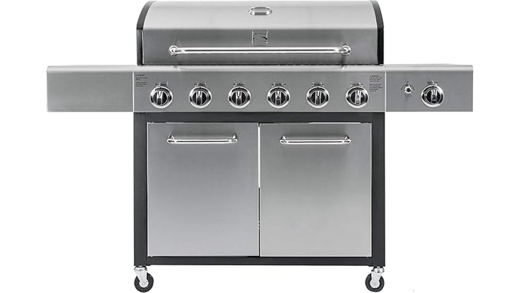six burner propane bbq grill
