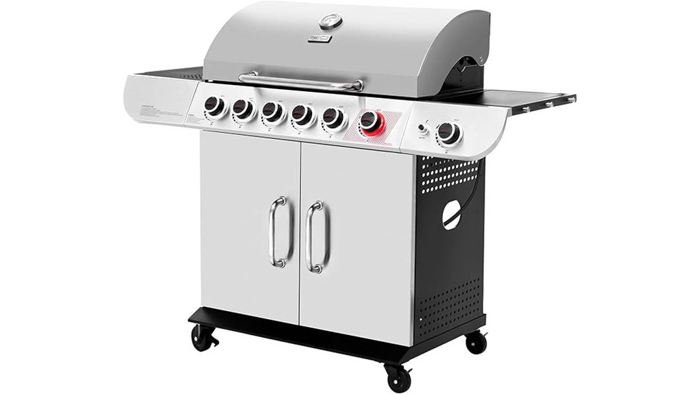 six burner propane grill
