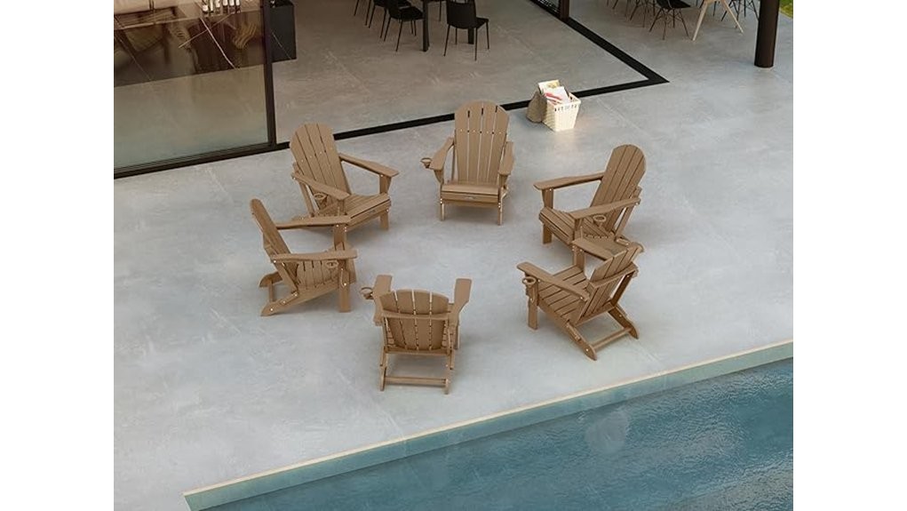 six piece foldable adirondack chairs