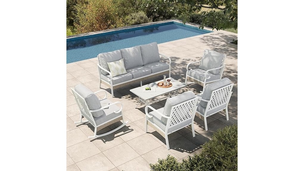 six piece metal patio set six piece metal patio set