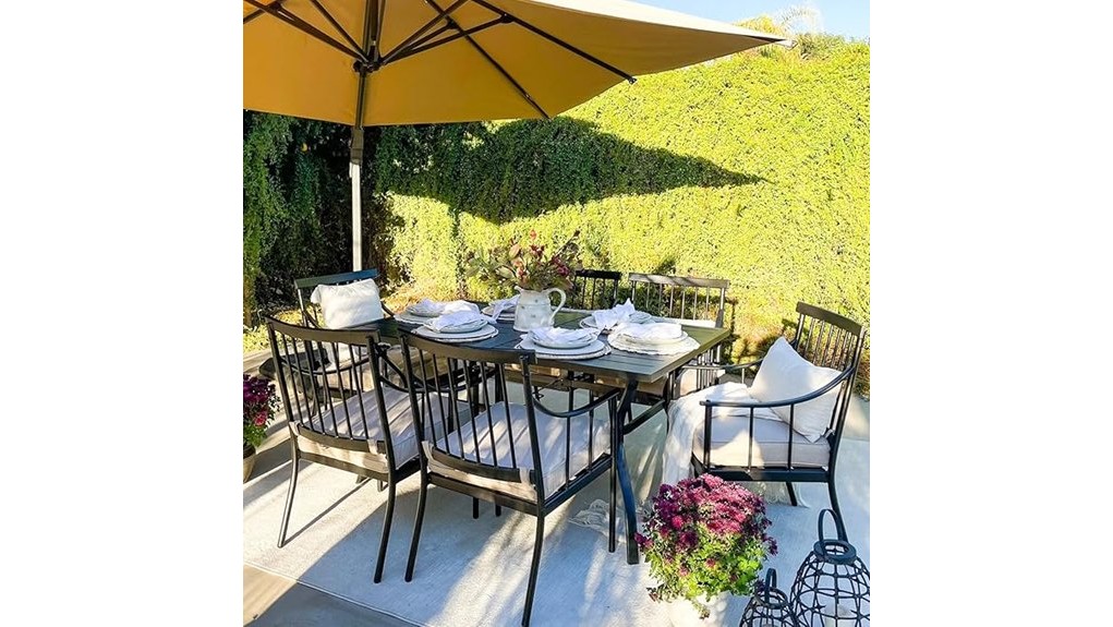 six piece weather resistant wicker dining
