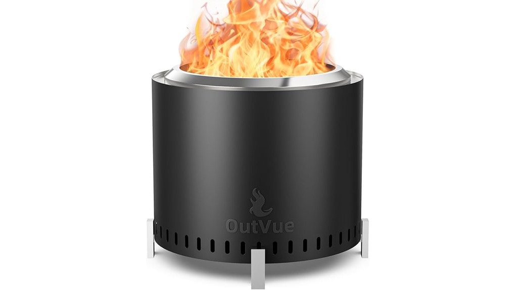stainless smokeless 19 5 inch firepit