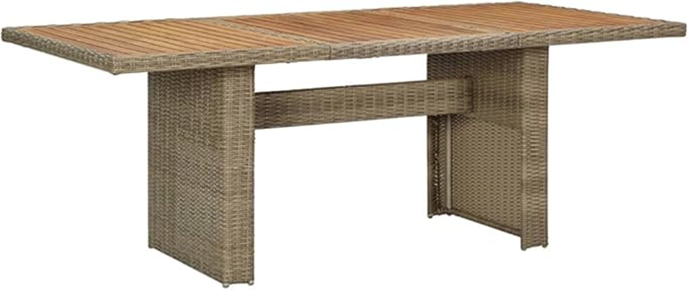 sturdy modern outdoor dining table