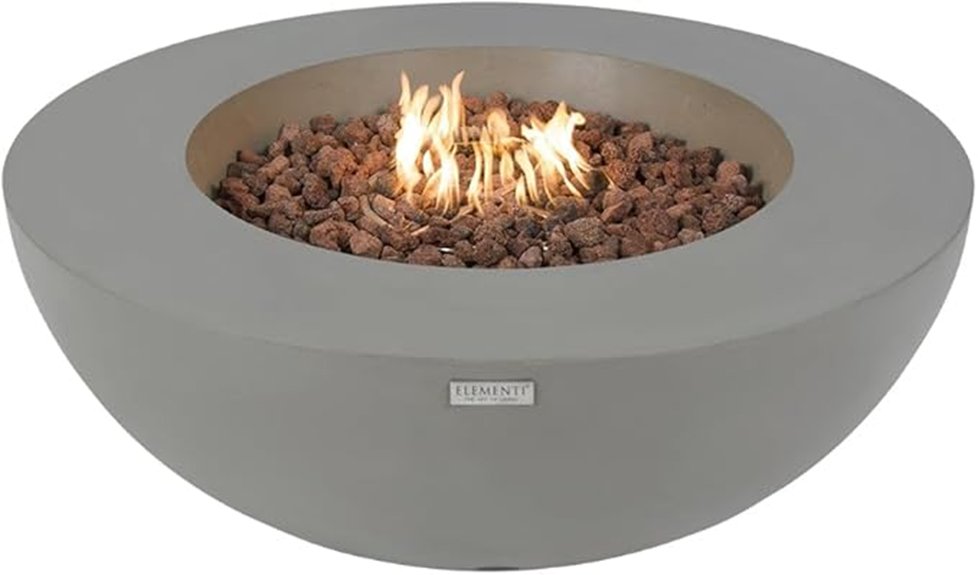 stylish outdoor bowl firepit