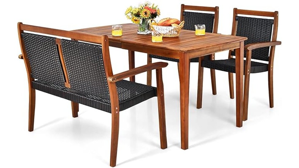 tangkula four piece patio set