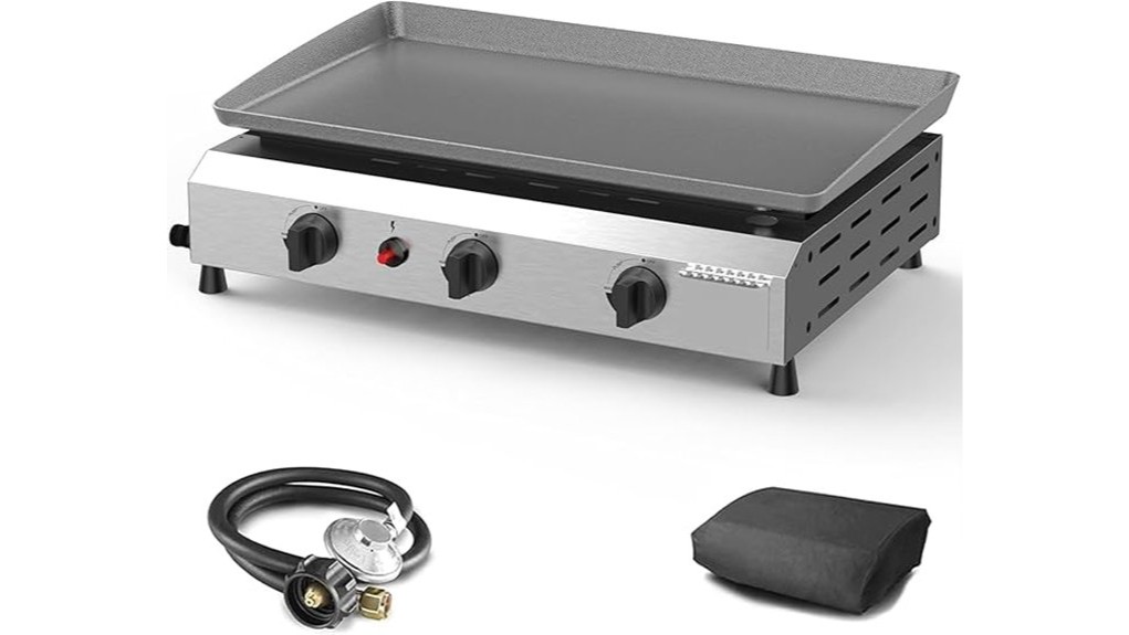 three burner flat top grill three burner flat top grill