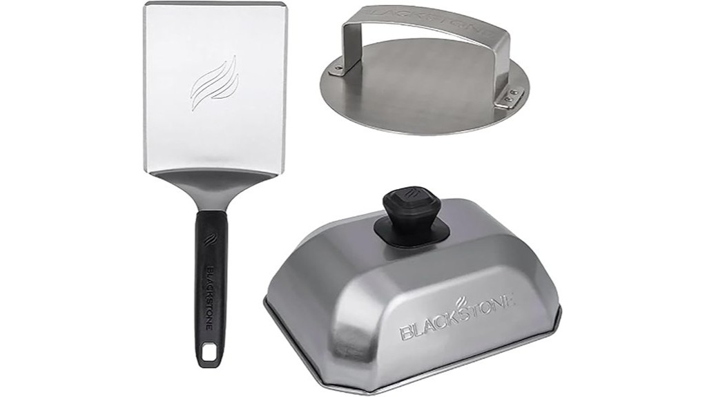 three piece blackstone hamburger kit
