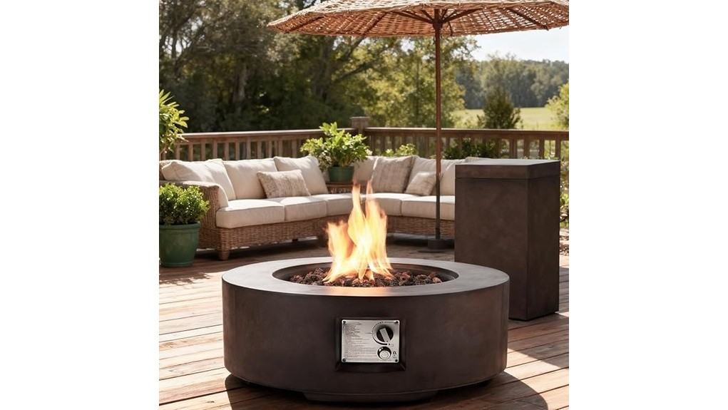 two piece outdoor flame pit