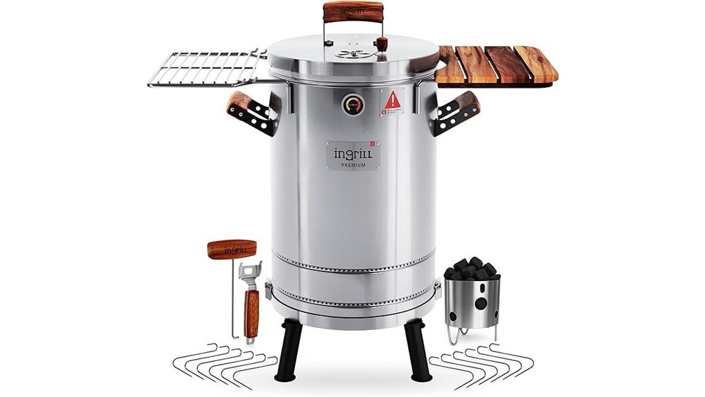 versatile stainless steel smoker grill