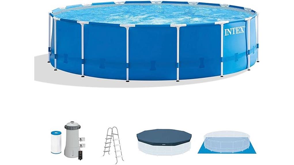 15 foot round metal frame pool