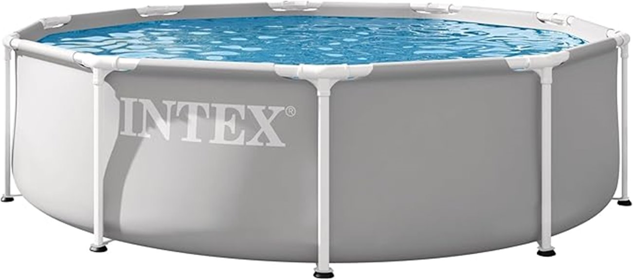 above ground metal framed pool