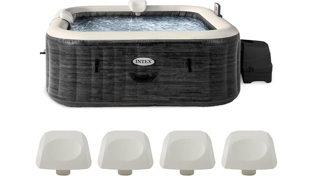affordable portable square hot tub