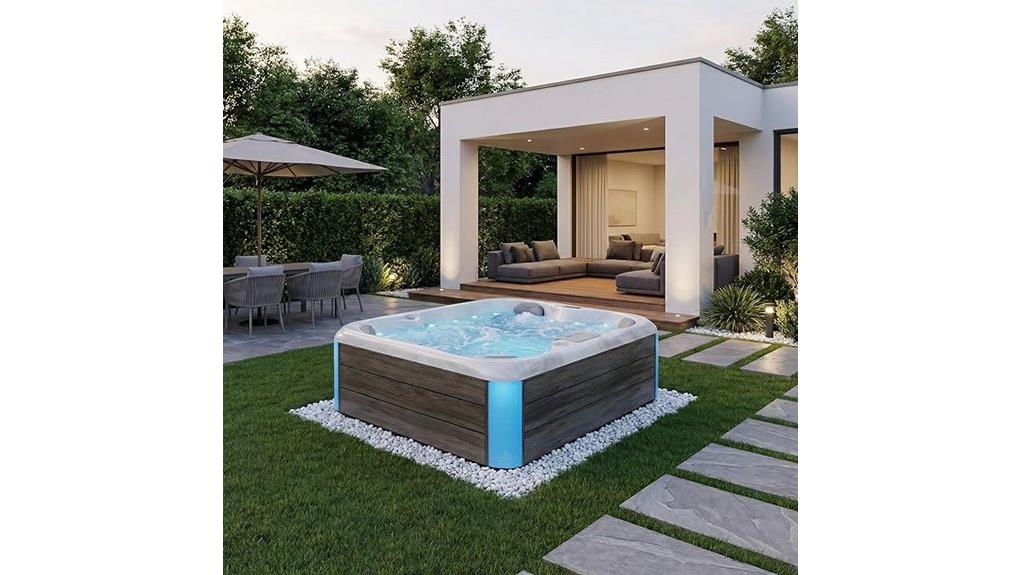 compact four person spa