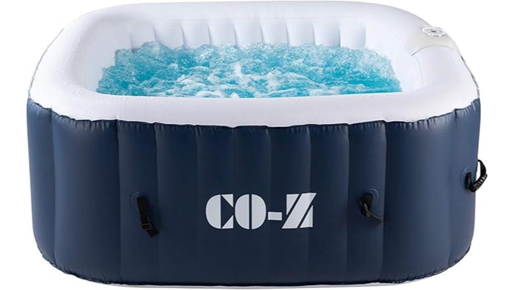 inflatable four person hot tub
