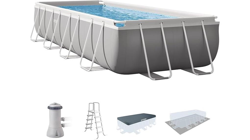 inflatable framed above ground pool