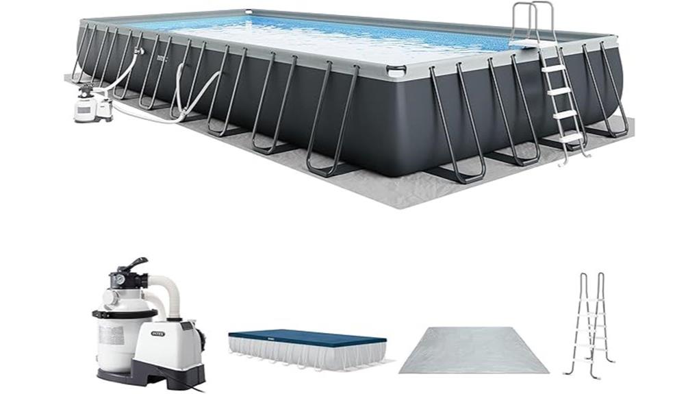 large above ground family pool