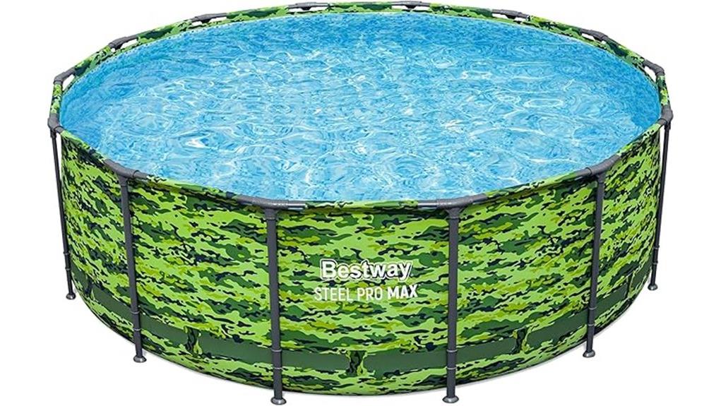 large camo steel pool